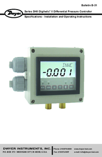 Thumbnail of document Manual - DHII Digihelic Differential Pressure Controller